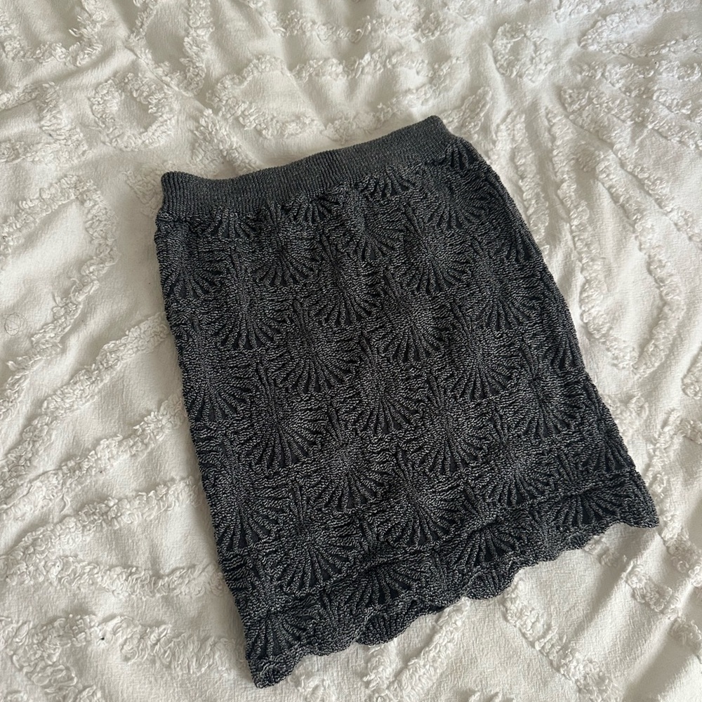 Free People Black Embellished Crop Top